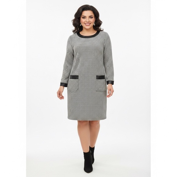 Maison Dresses & Skirts - Maison Tara Women Long Sleeve Size Dress Black Size 14 Black Midi